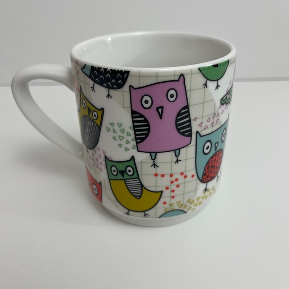 Owls Mug Whimsical Folk Art All Over Print by Creative Tops Ltd. - Picture 1 of 6
